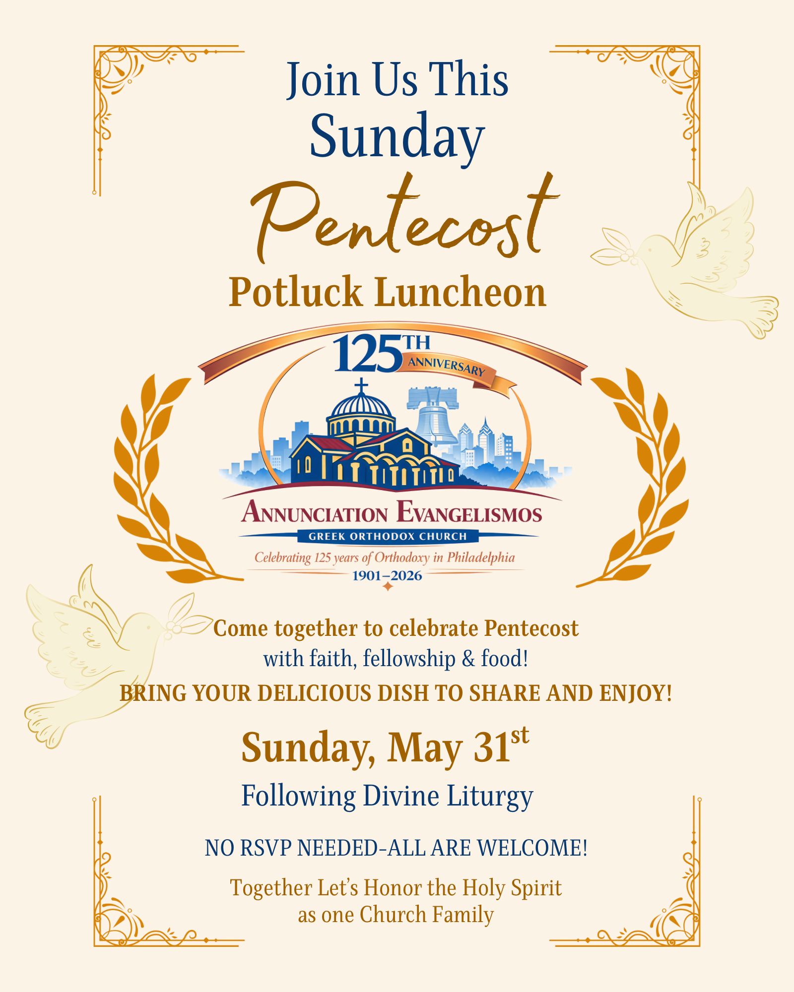 Pentecost Sunday, May 31